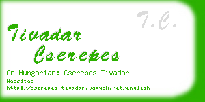 tivadar cserepes business card